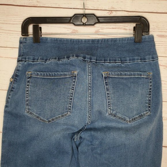 Lee Slim Fit Slim Leg Mid Rise Size 8 Short Women Sculpting Blue Jeans - Picture 6 of 9